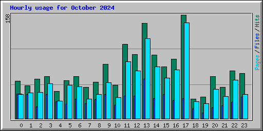 Hourly usage for October 2024