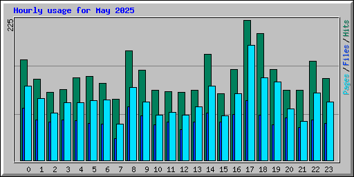 Hourly usage for May 2025
