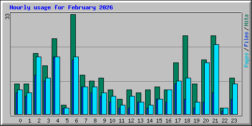 Hourly usage for February 2026