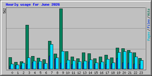 Hourly usage for June 2026
