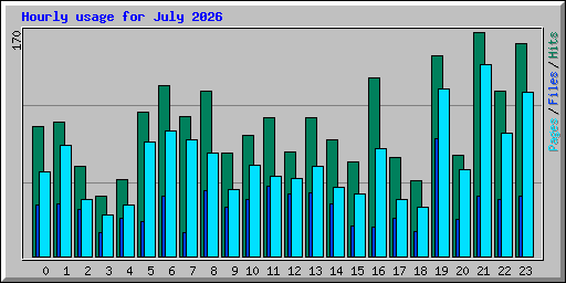 Hourly usage for July 2026